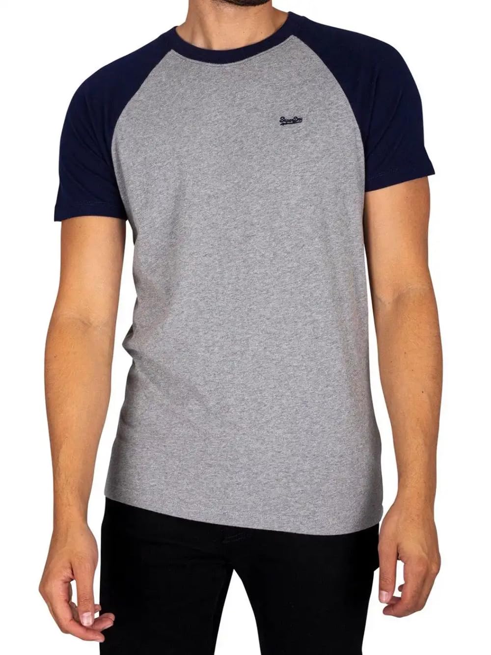 Superdry Men's Baseball T-Shirt, Grey, XXL