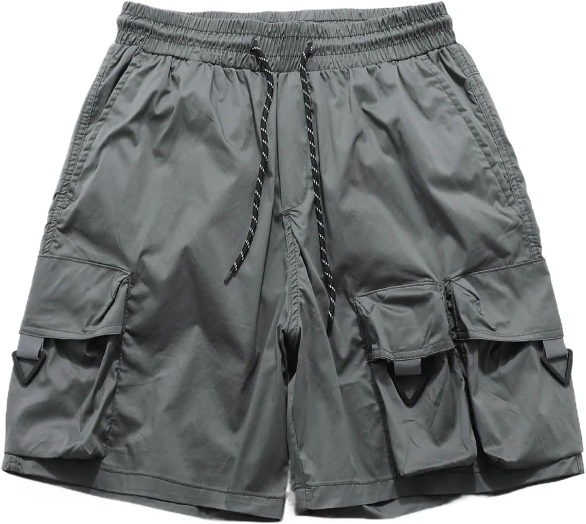 Summer Retro Solid Color Work Shorts Men's Pocket Loose Sports Pants