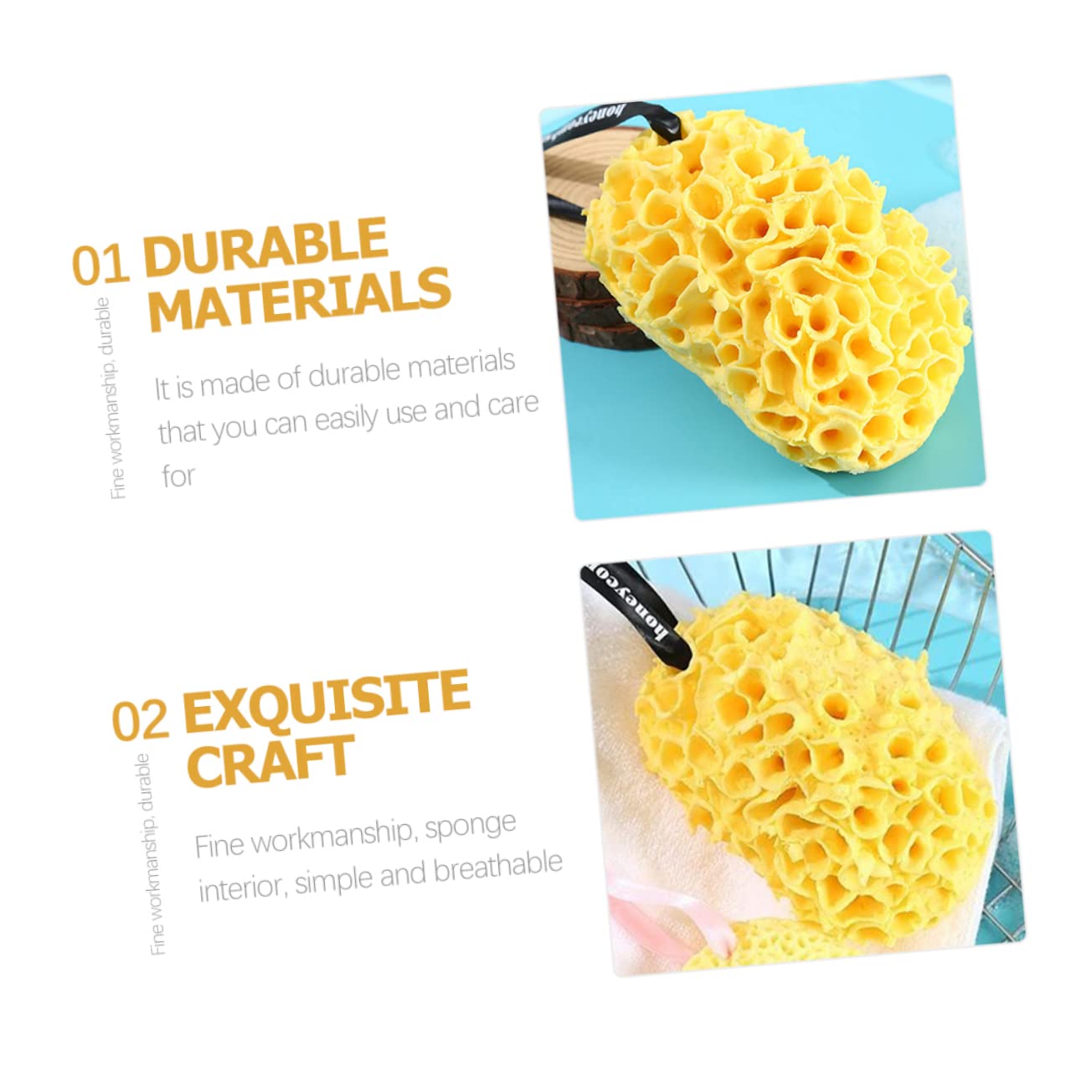 ARTSEWPLY 3Pcs Honeycomb Bath Balls Shower Sponge Body Scrubber for Gentle Exfoliation and Cleansing for Daily Skin Care and Comfortable Bathing Experience