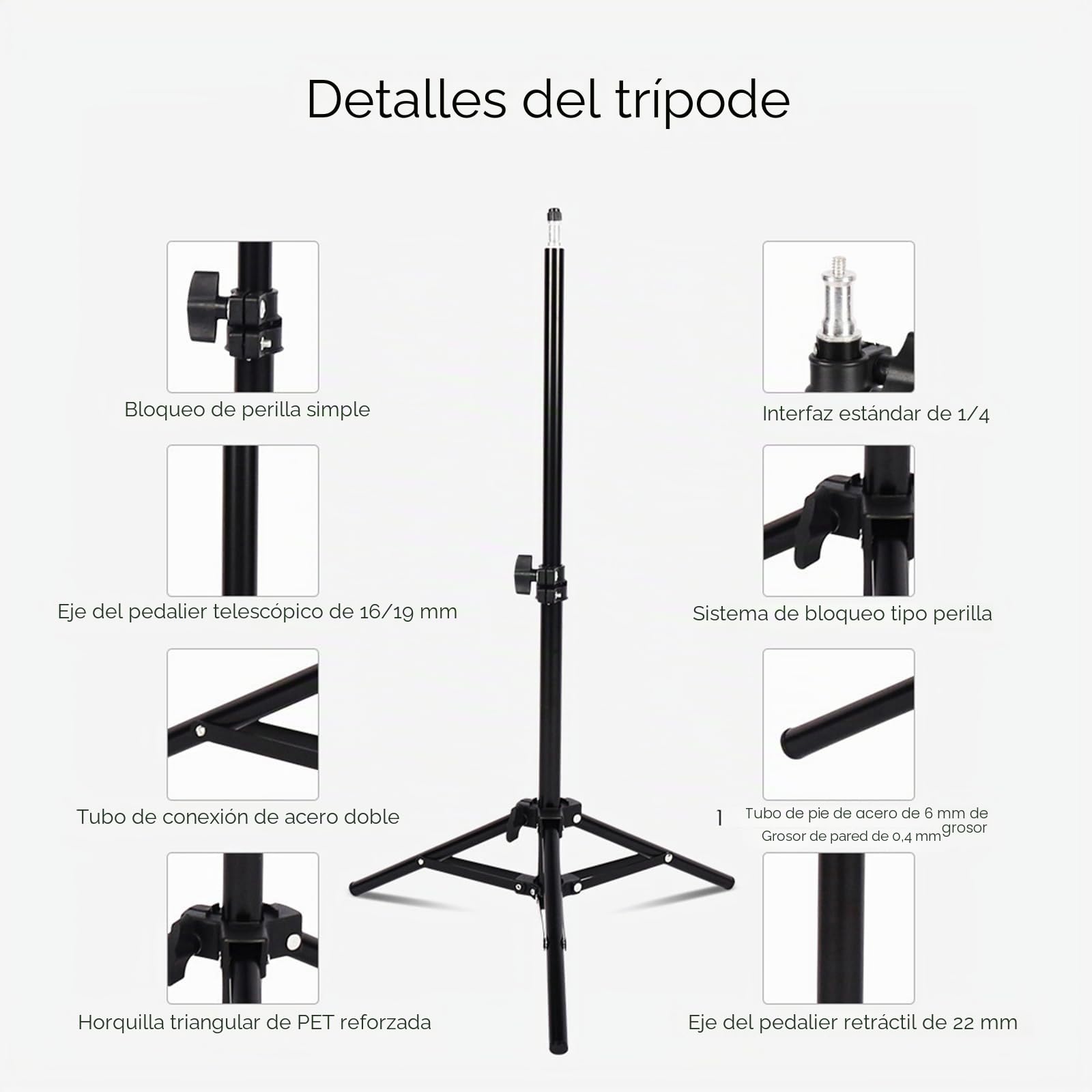 Docooler Soporte universal para proyector con trípode, soporte extensible para proyector, soporte portátil de aleación de aluminio, interfaz de 1/4 de pulgada, ajustable en altura para proyector LCD