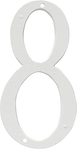 Miniatura 6 de Montague Metal Products CSHN-6-0-W Aluminum House Number 0 Outdoor Plaque, Small, White