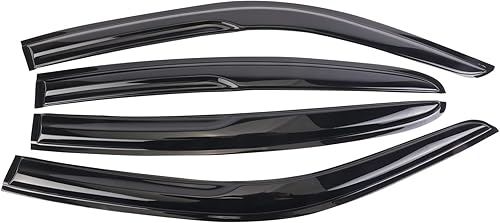 Miniatura 4 de Deflectores de visera de ventana de montaje exterior negro ahumado compatibles con Dodge Charger 2011-2021