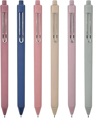 allydrew Bolígrafos retráctiles de gel de tinta negra, punta fina de 0.020 in, suministros de papelería para el hogar, oficina, escuela (juego de