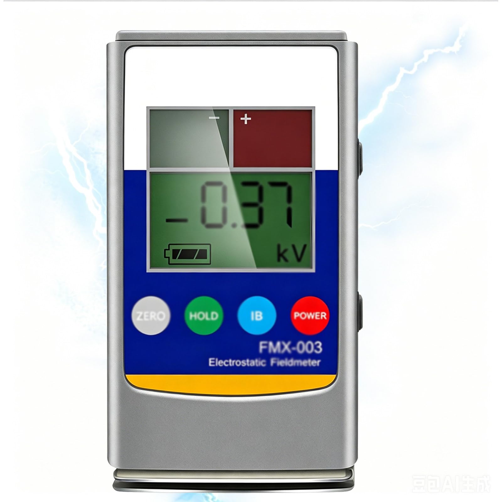 Medidor De Campo Electrostático Portátil, Medidor De Campo Para La Eliminación De Electricidad Estática, Con Alineación LED E Indicadores Lcd, Para Caucho, Fibra, Plástico Y Laboratorio FMX003
