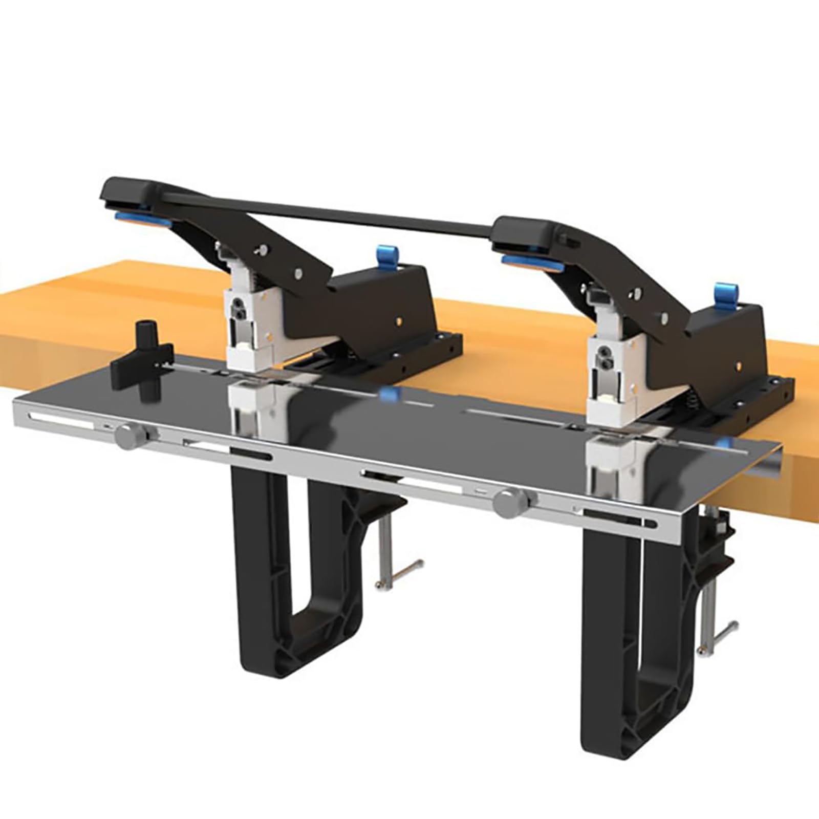 Agrafeuse à double tête, marges réglables, agrafes universelles pour agrafage de selle, design de type pince pour bureau et maison