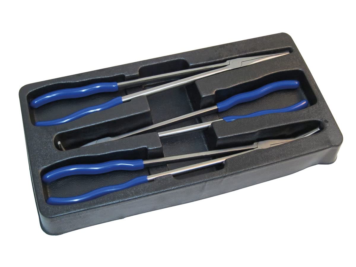 Laser Tools 6684 zestaw szczypiec 3 szt. - długi zasięg, srebrny