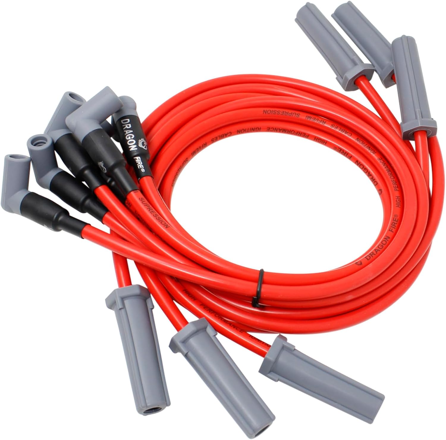 AIP Electronics Dragon FIRE Performance Low Ohm 8.5mm Red Spark Plug Wire Set Compatible with 1999-2009 Buick Chevy and Pontiac 3.8L V6 Replaces 12192468 OEM Fit PWJ280