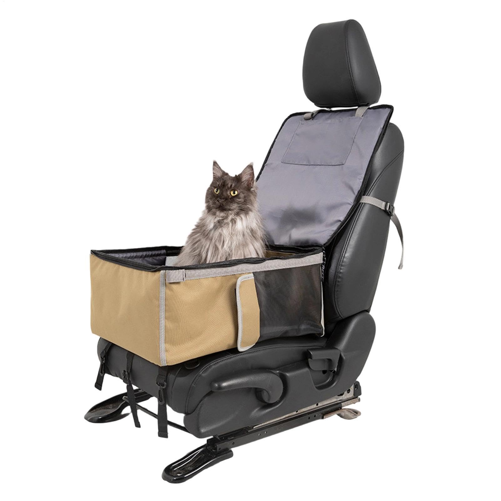 Seggiolino Auto per Cani Trasportino Convertibile Animali | Seduta Rialzata per Cani Lavabile Rimovibile Traspirante a Rete Adatto A Gatti, Cuccioli E Razze Piccole, Viaggio, Veicolo,