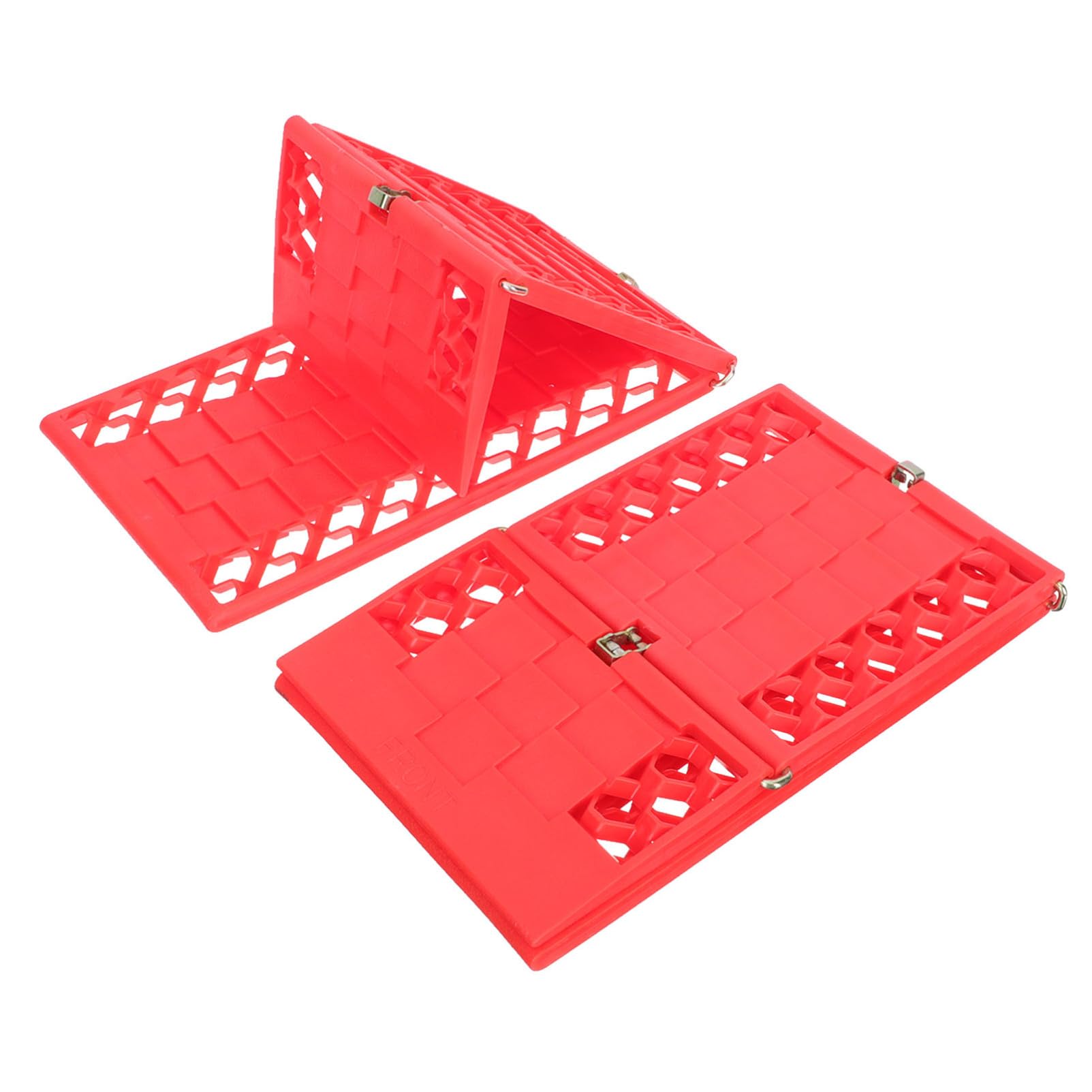 iplusmile Tappetino Antiscivolo per Pneumatici Rosso in Plastica Pieghevole per Auto Facilità D'uso senza Cric per Pioggia e Avverso