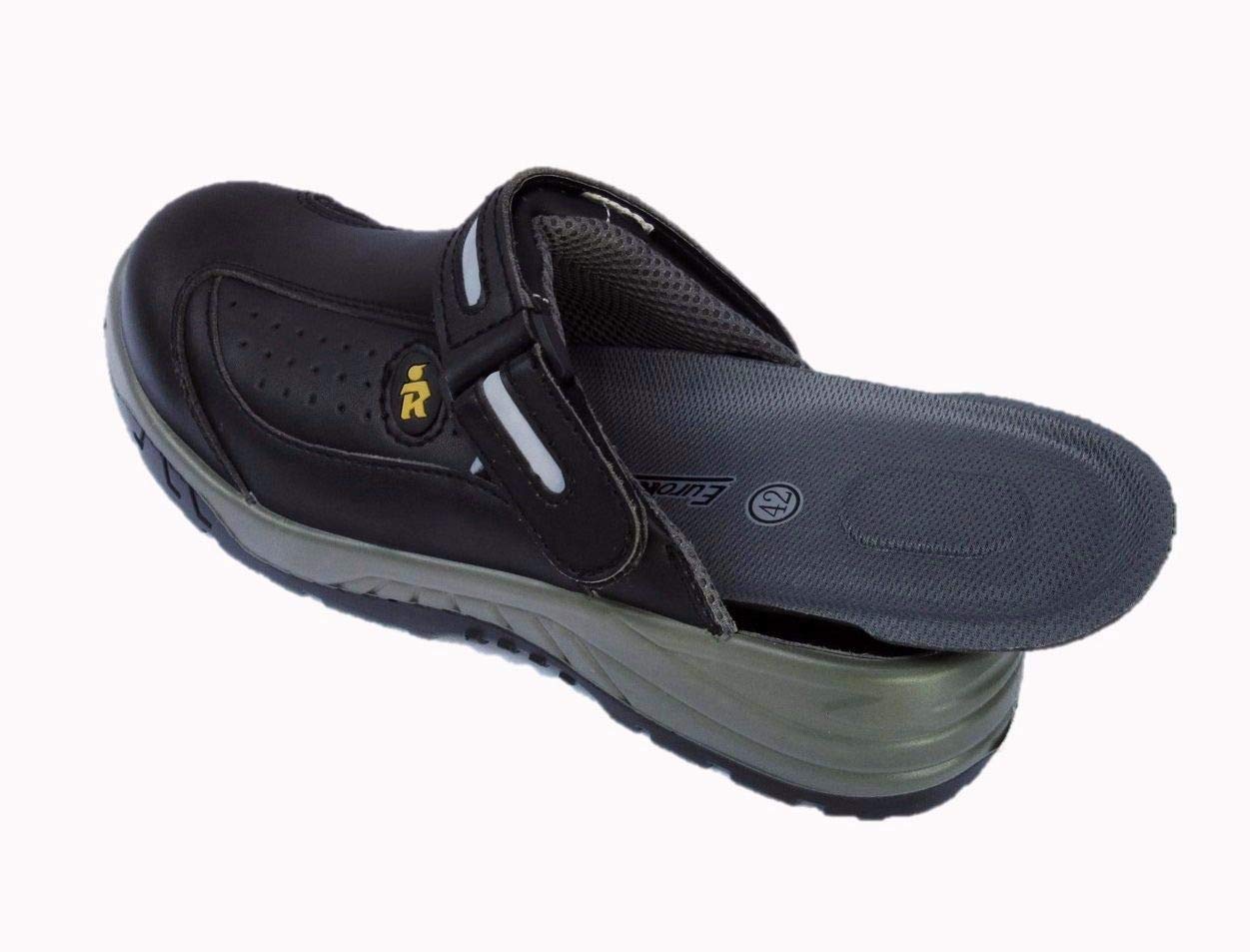 EuroRoutier Trendy Black Whashable Sabots de Sécurité SB+A+E+FO+SRC