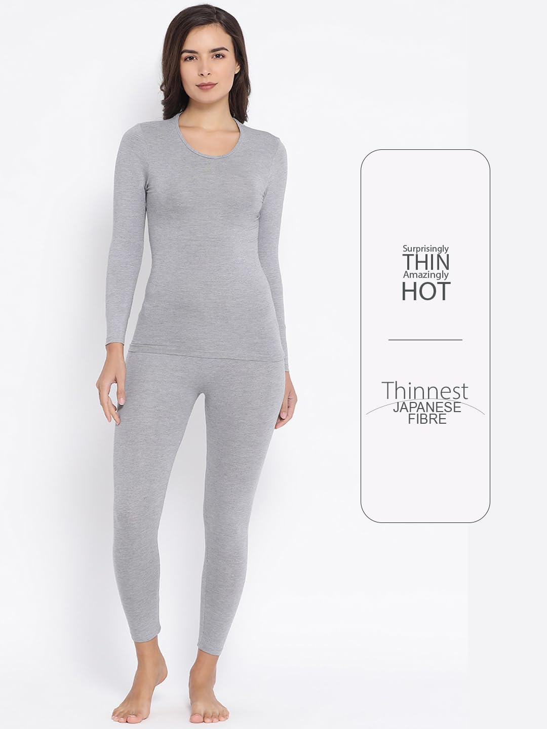 Macrowoman W-Series Women's MW3561 Regular Apparel Pattern Cotton Rich Thermal Top (MW3561_Black_Medium) 1