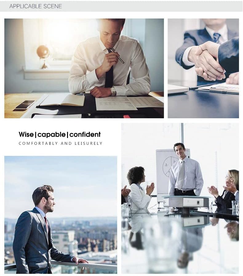 Miniatura 7 de Camisa de vestir para hombre, manga larga, ajustada, informal, con botones, color liso