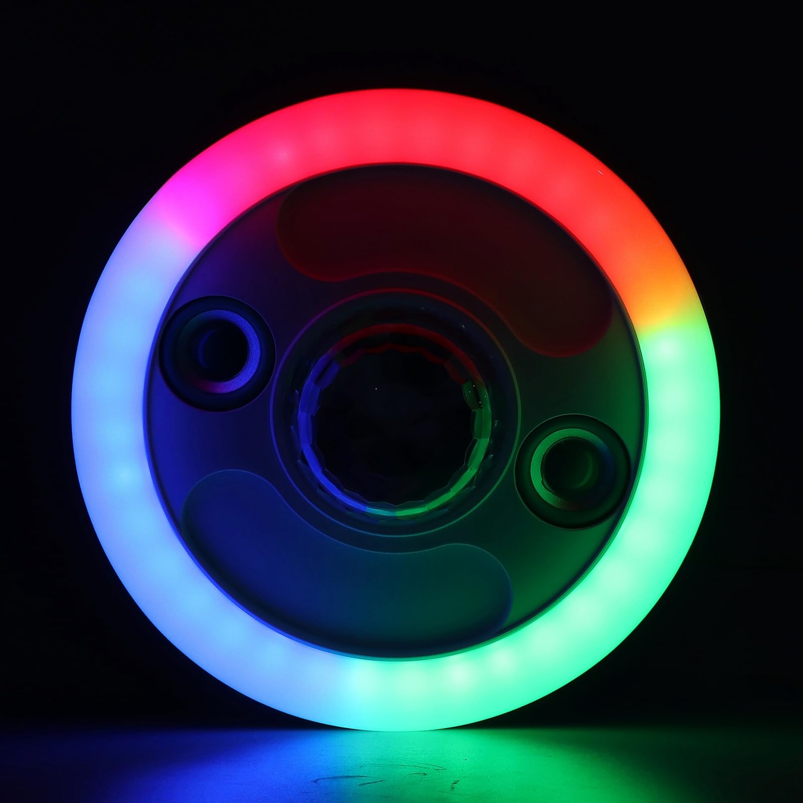 Luce Musicale LED Bluetooth E27 con Doppi Altoparlanti Ed Effetti RGB per Riunioni di Famiglia, Lampada Wireless da 48 W