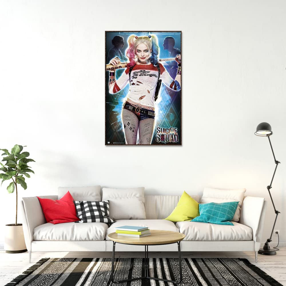 ハーレイ・クイン　フレーム付きBIGポスター Amazon.co.jp: Trends International DC Comics-ハーレイ