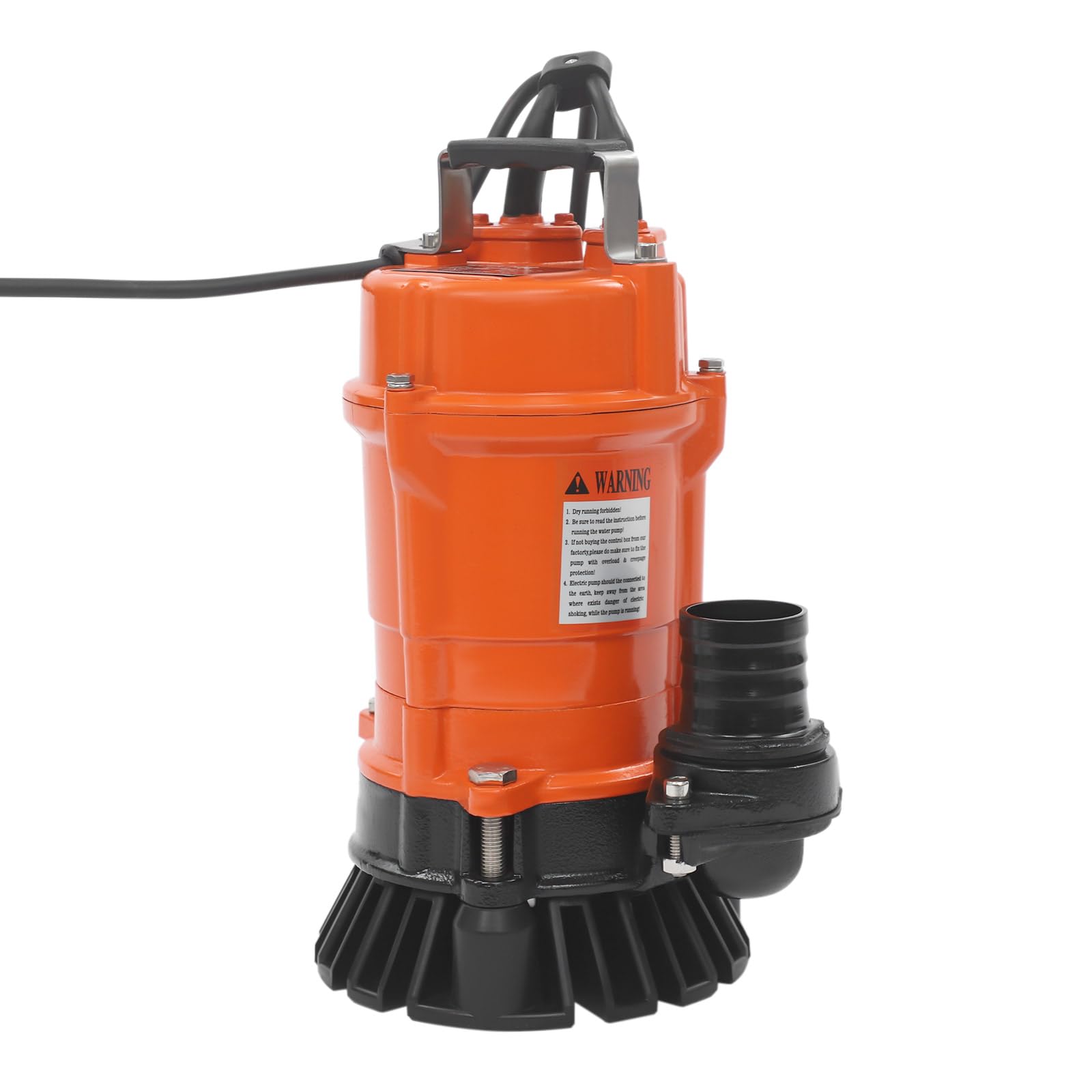 Pompa głębinowa do ścieków 0,55 kW, 230 V, pompa głębinowa z przełącznikiem pływakowym, do 15 m, 16 m³/3519 gal/h, do ścieków, stawów, piwnic, nawadniania ogrodu, pomarańczowa