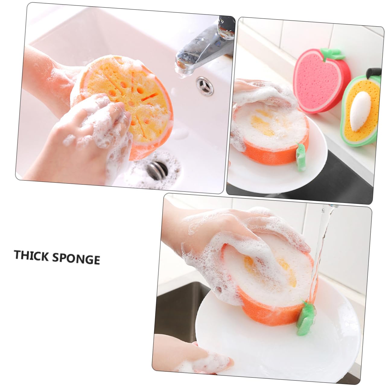 FRCOLOR 3 Juegos Estropajo De Esponja Fregar Plato Esponja para Fregar Resistente Esponjas De Espuma para Lavar Platos Fregadora De Platos Fregadero Plato Esponja De Limpieza 4 Uds * 3