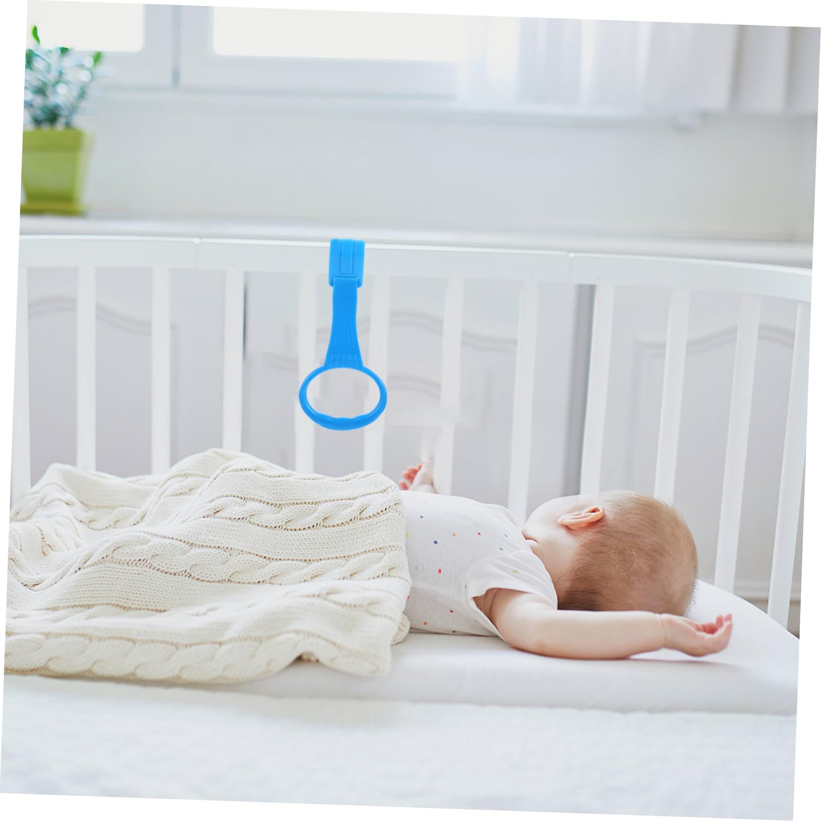 HAPINARY for Babies 2 Pack Crib Pull Rings Walking Exercise Rings for Infant Bed Stand up