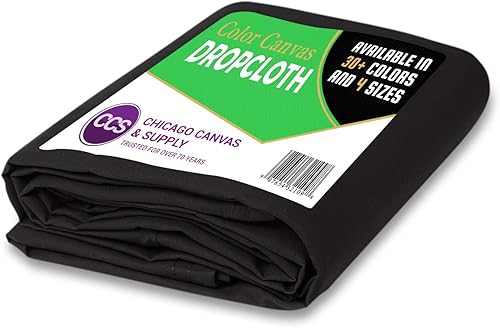 CCS CHICAGO CANVAS & SUPPLY - Lona de algodón para protección de suelos y muebles, lavable, reutilizable, tela de pato para bloquear la suciedad,