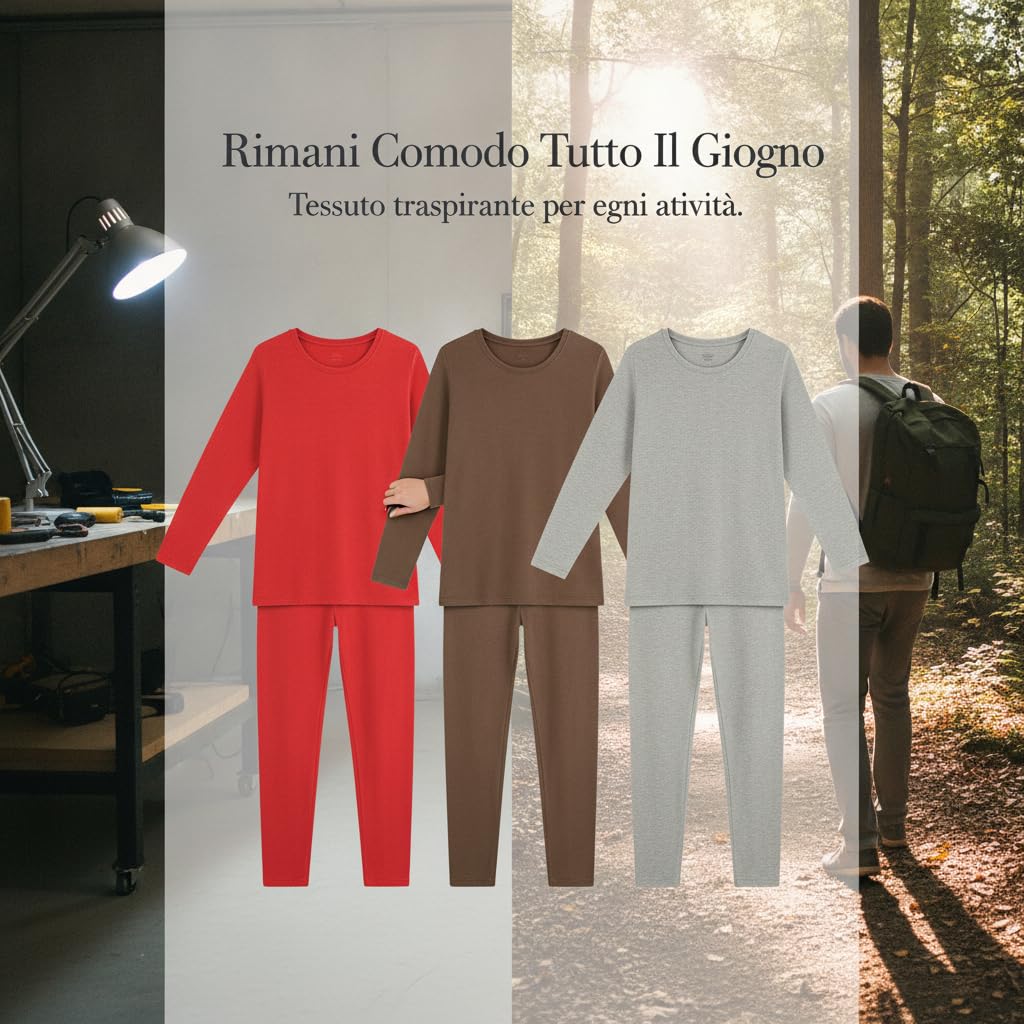 Termico Uomo Set Invernale | fibra di e poliestere, maglia termica, pantaloni lunghi, spessore 181-200 g/, per basse temperature