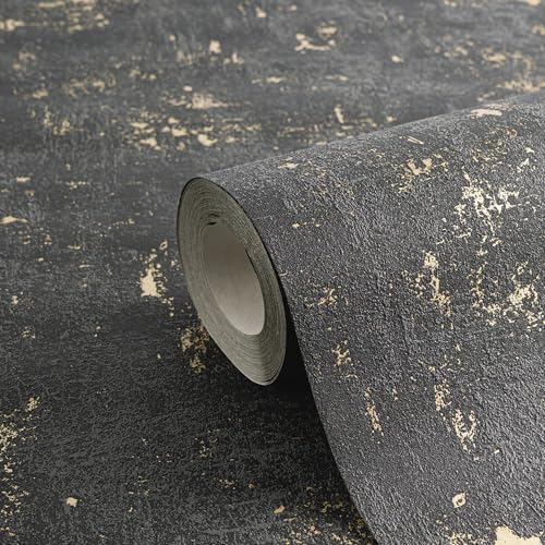 A.S. Création Non-Woven Wallpaper Blooming Wallpaper with Vintage Effect Black Gold 230782 2307-82, 10.05 m x 53 cm - Image 2