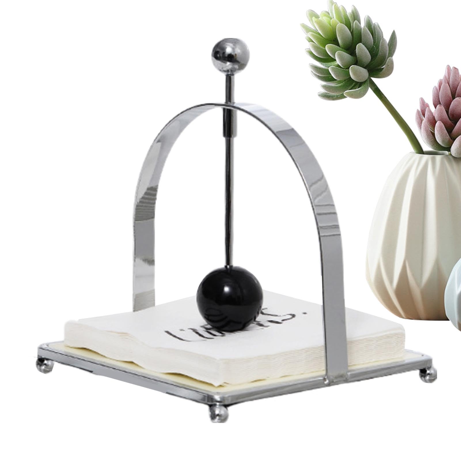Porte-serviettes carrés et plateau métallique pour commode et vanité