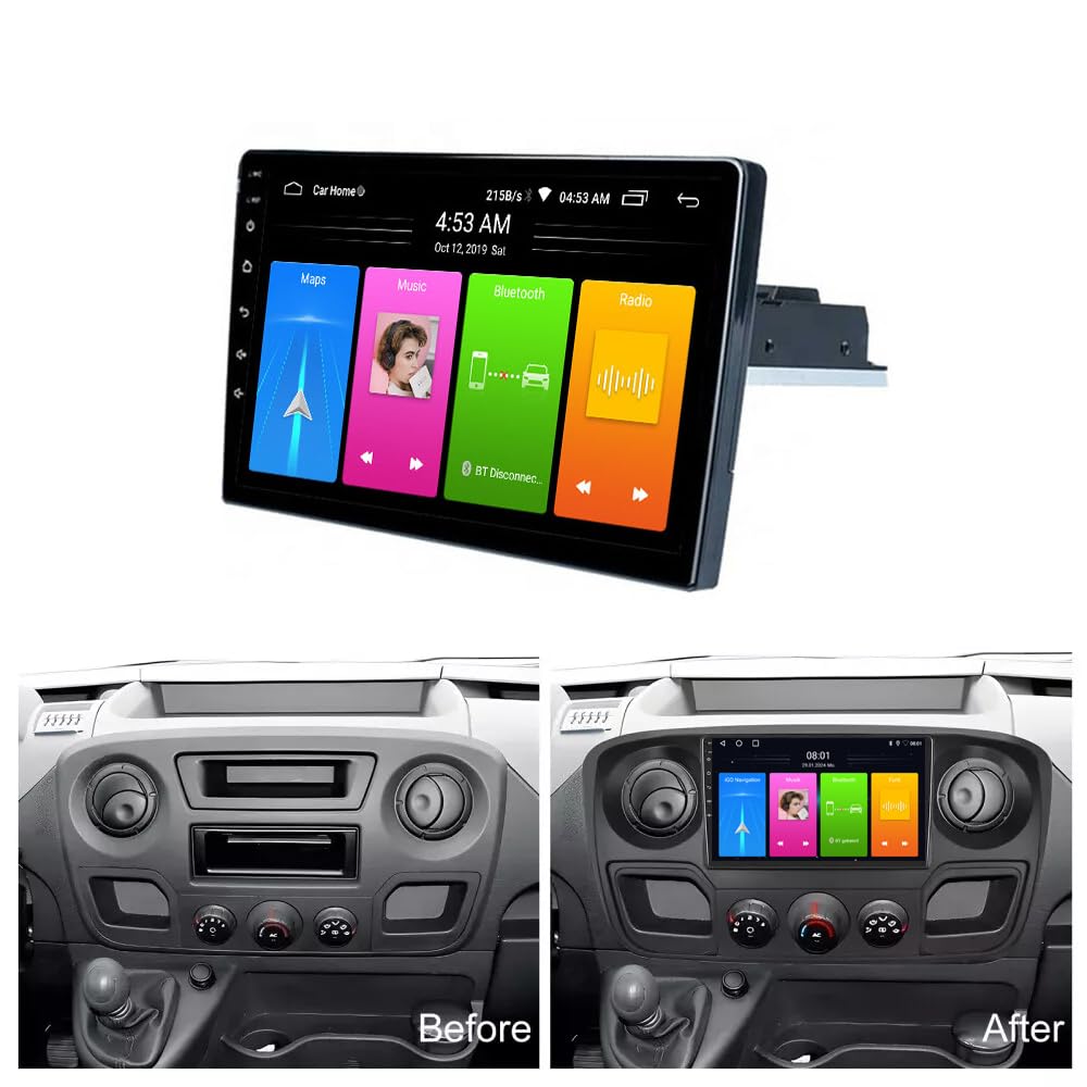 GPS Navigationsgeräte für Auto LKW,GPS Navigation Lebenslang Kostenloses Kartenupdate 2024 Europa Karten Auto Navigationssystem,Carplay Media Stereo