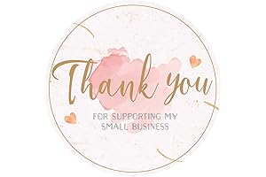 500Pcs Pink Thank You Stickers for Small Business
