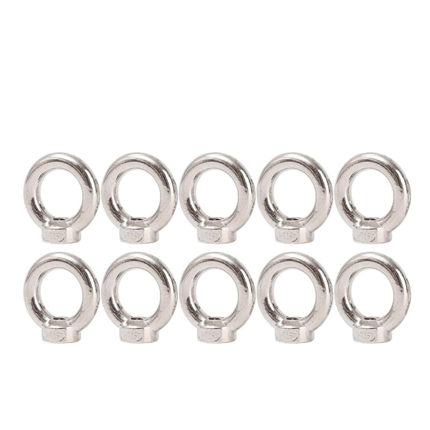 Eye Nut 40pcs M5 Zinc Alloy Circular Lifting Ring Eye Nuts Threaded Fastener Eyebolt Screws