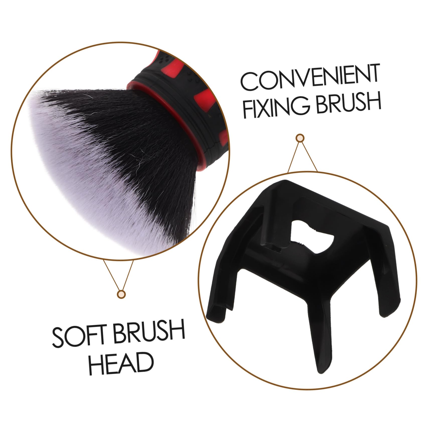 Gatuida 5pezzi Spazzola per Pulizia Interni Auto con Testa e Design Versatile Spazzola per Ventilazione con Supporto Antiscivolo Pulizia Delicata per Detailing Auto