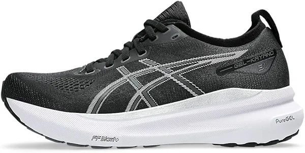 ASICS Women's Gel-Kayano 31 Running Shoes, 11, Black/Pure Silver