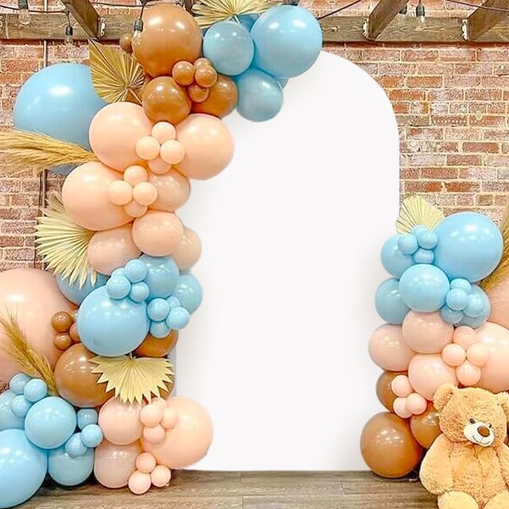 Miniatura 4 de MODFUNS Cubierta de arco de elastano de 7.2 pies, cubierta de arco de boda, cubierta de arco blanco, cubierta de telón de fondo de tela Chiara,