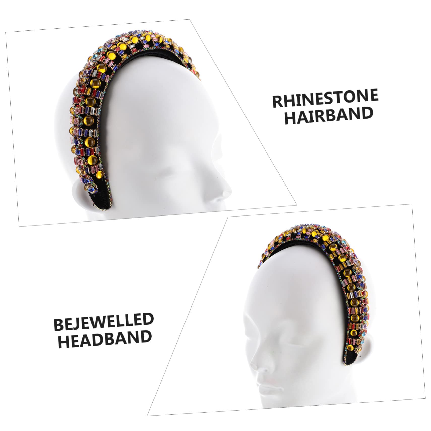 Beavorty 3stücke Padded Rhinestone Haarband Für Damen Elegante Haarschmuck Accessoires Mit Funkelnden Strasssteinen Für Partys Und Besondere Anlässe