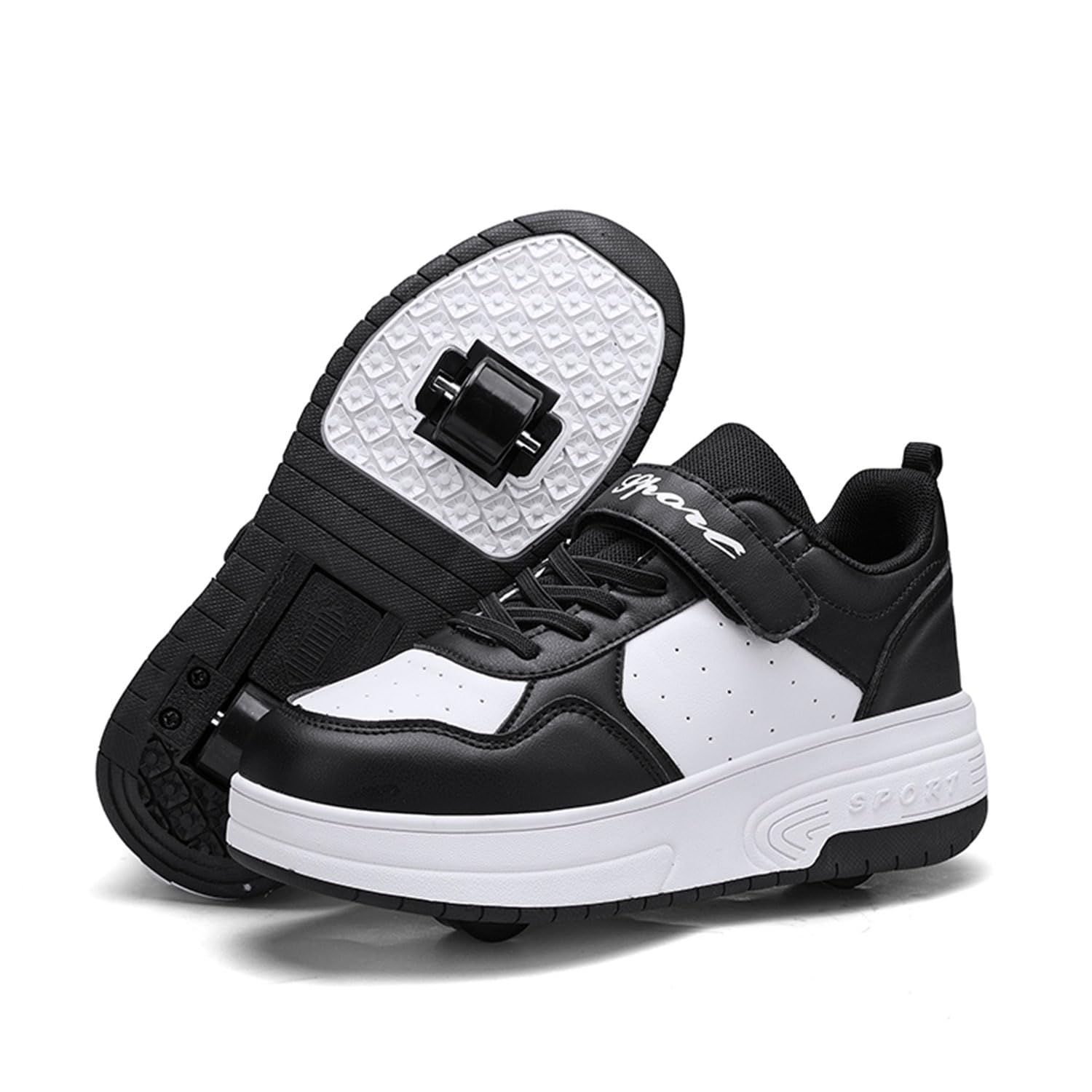 Niños Skateboarding Zapatos Doble Rueda Calzado Deportes de Exterior Gimnástico Sneakers Moda Zapatillas Regalo de cumpleaños para niños