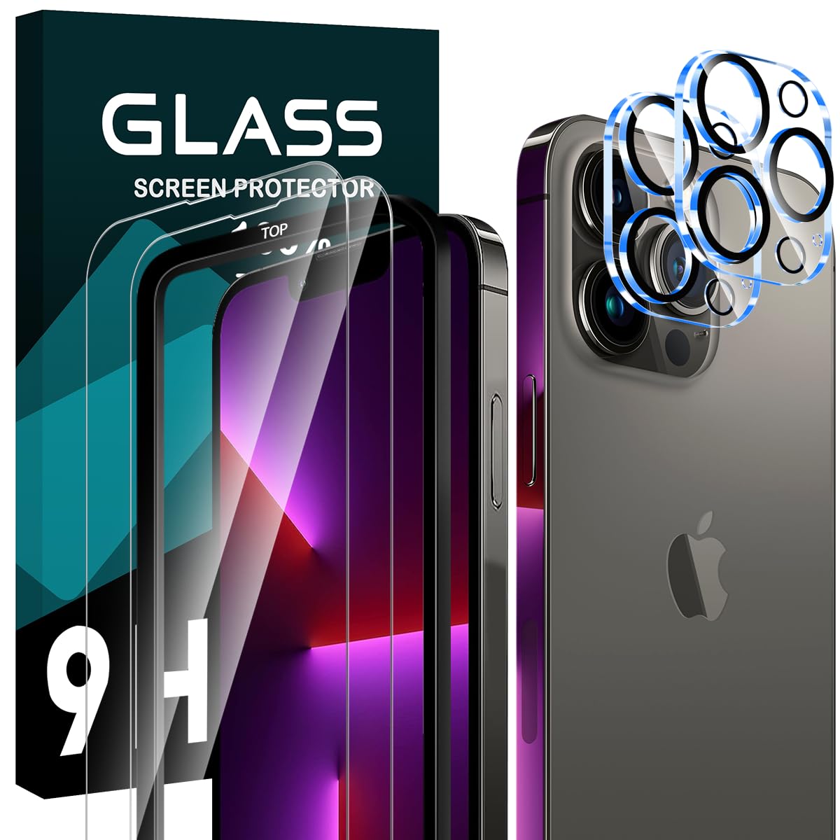 Amazon | 対応 iPhone13 Pro Max ガラスフイルム 6.7インチ 指紋防止 