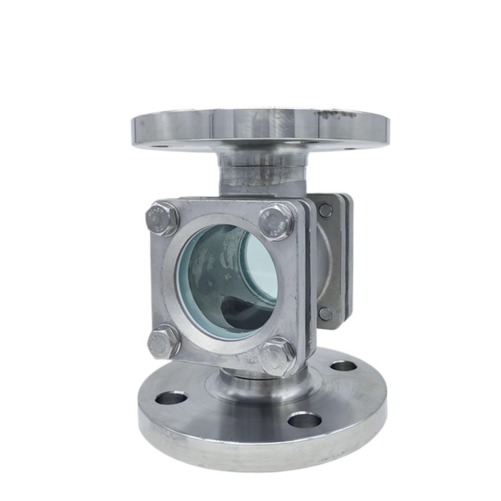 KACOME SG04-ZT41F Stainless Steel 304 Straight Through Flange Sight Glass Carbon Steel Glass Observation Window Water Flow Indicator DN50 ?????(DN80PN16)