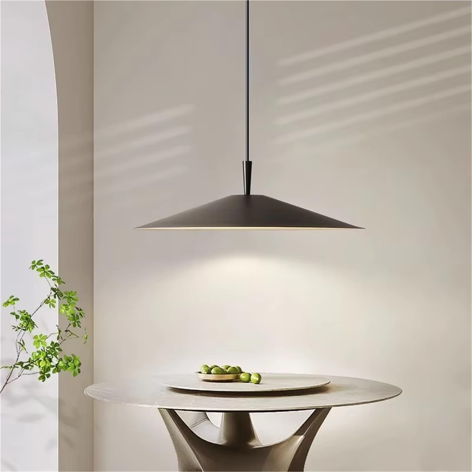 Lampe LED suspendue métal blanc noir luminaire design salle à manger cuisine