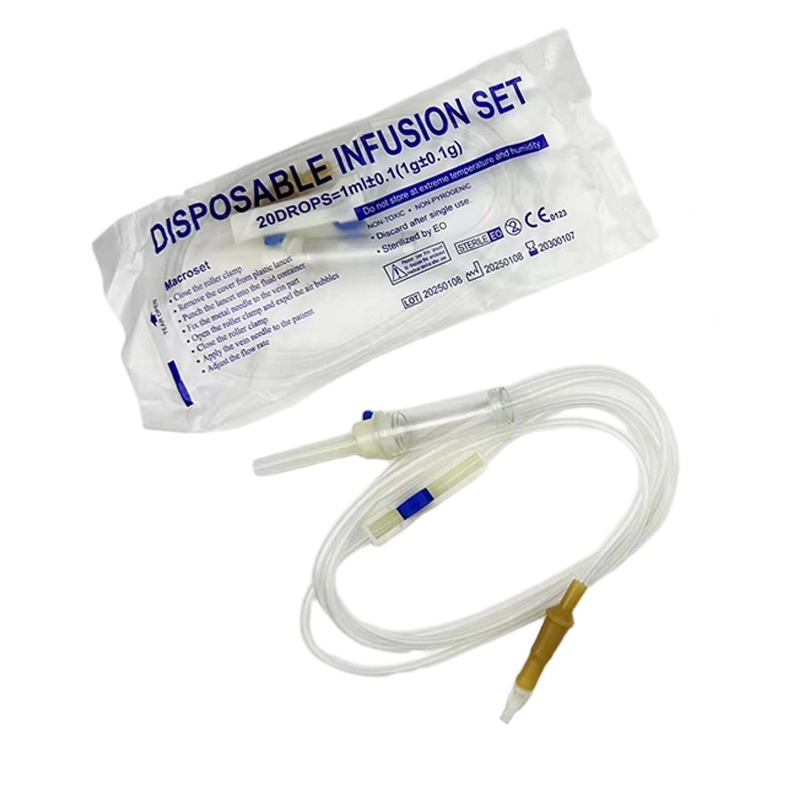 Photo 1 of (12PCS/Box) IV Extension Set,67" I.V Tubing,Sterile Individual Packaging,for Lab and Pets Veterinary (Straight Mouth)