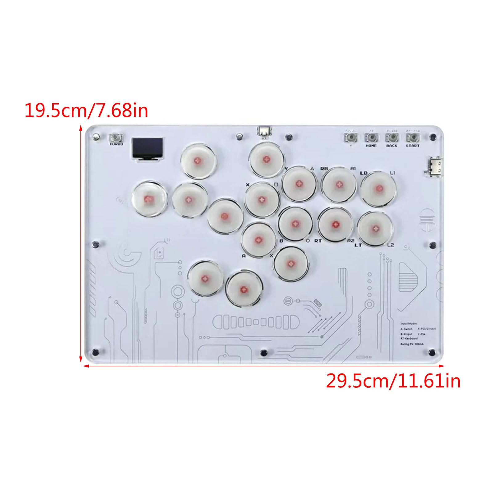 Generisch 16-Tasten Stick Ersatz Game Controller Joystick Stick für Spielzubehör Multi Plattform Joystick