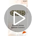 Image of Trance Home Linen Premium 16x32 Inches Bolster Covers Set of 2 with Tie Knot | Anti-Pill 200 Tc Thread Count | 100% Cotton Dewan Bed Round Pillow Cover (Damask Forest Green - Pack of 2)