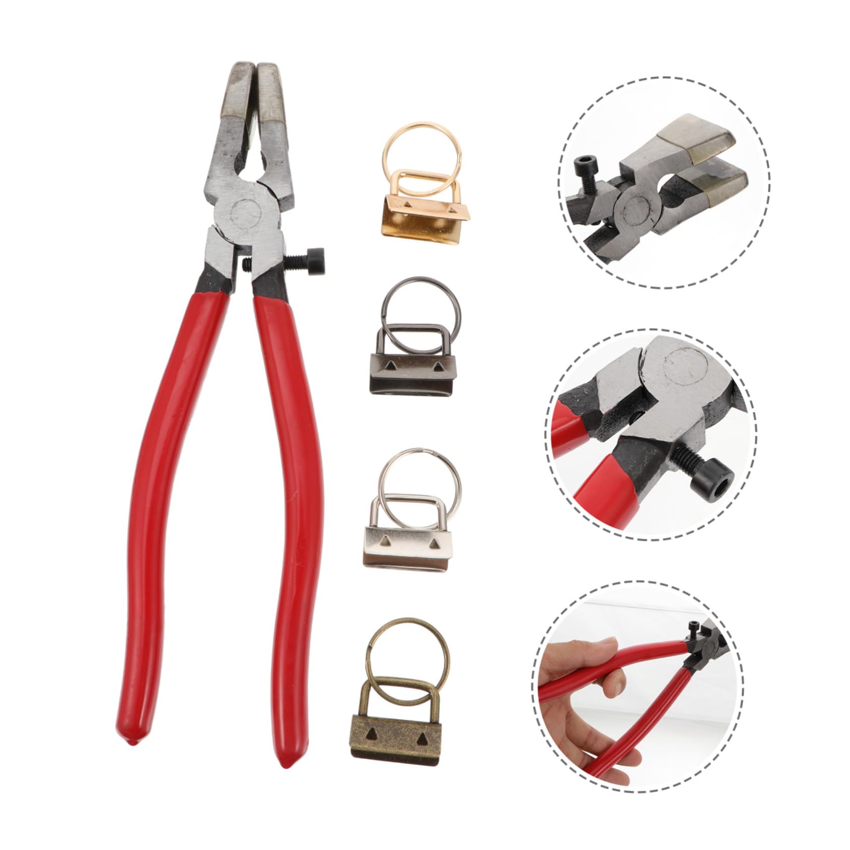 ARTIBETTER 20Pcs key Accessories with Pliers Clips for Key Chains Wristlets DIY Crafts Durable Resistant Keyring Fob Kit