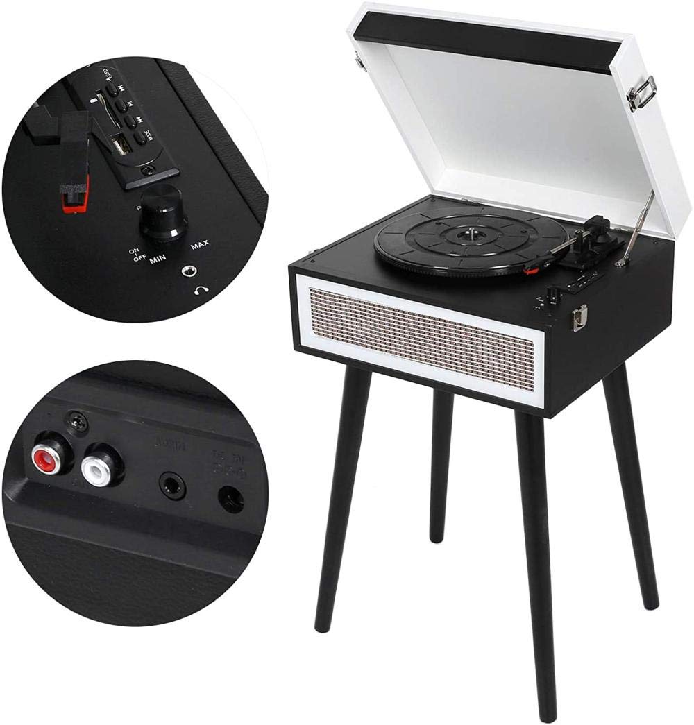 Lettore vinili vintage, giradischi in vinile Bluetooth 5.0 33/45/78 giri/min Fonografo domestico dischi in vinile 7/10/12 pollici giradischi in vinile grammofono