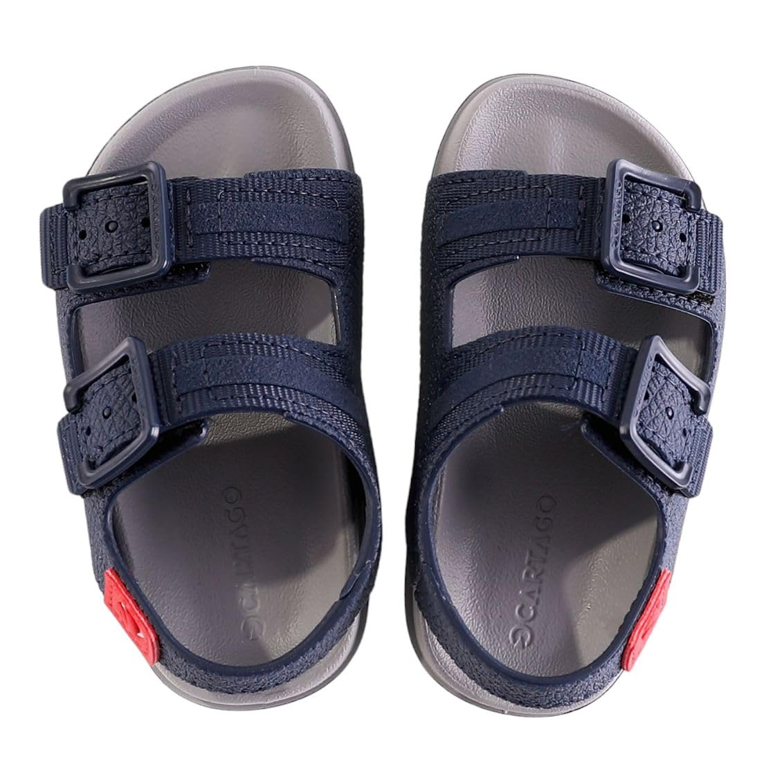 CARTAGO Milao Slide Baby, 22213 Grey/Blue/Red, Sandalias Planas Unisex niños