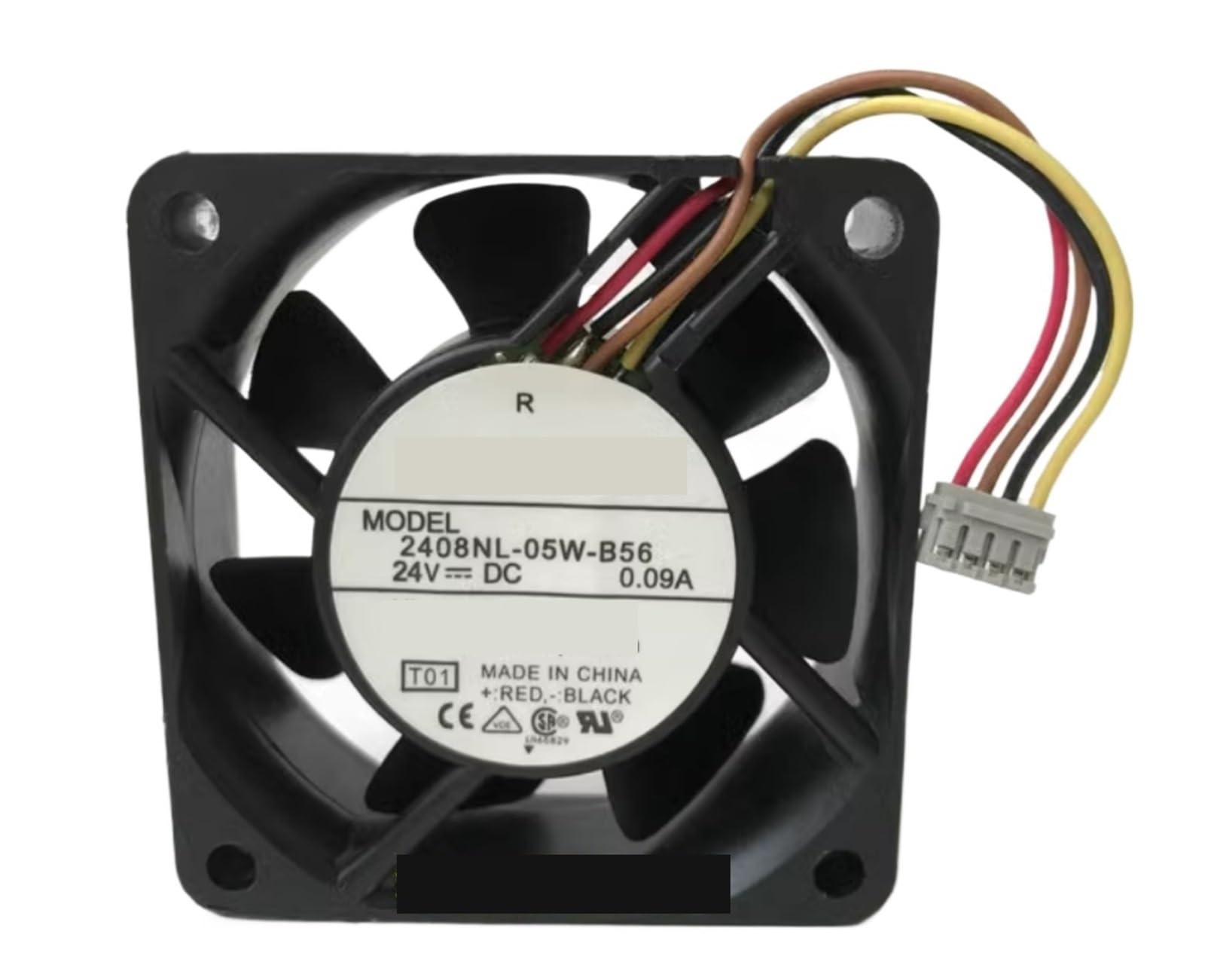 YUSKICCNE 6020 2408NL-05W-B56 24V 0.09A 4-Wire Inverter Fan