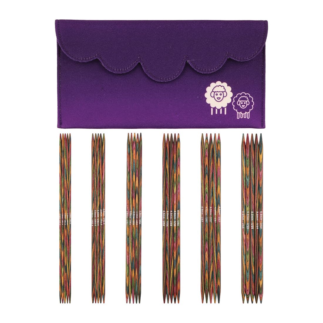 KnitPro Symfonie – Ferri A Doppia Punta In Legno Di Betulla – 3,0 Mm, 20 Cm – Set Da 5 - 2