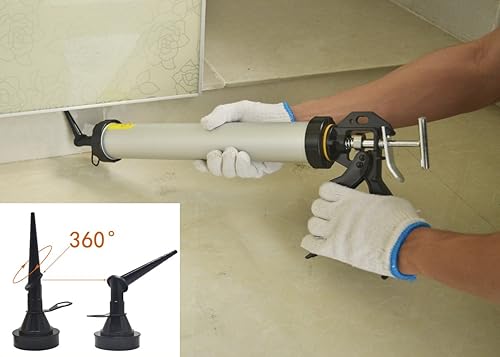 Miniatura 6 de Pistola de calafateo de 20.3 fl oz con barril de aluminio para paquete de salchichas de 10 oz/20 onzas, cartucho de 10 oz y aplicación a granel