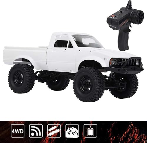Miniatura 5 de VGEBY Coche a control remoto a escala 1/16, camión todoterreno con control remoto de 2.4G, 4WD Rock Crawler para niños, aficionados, juegos al aire