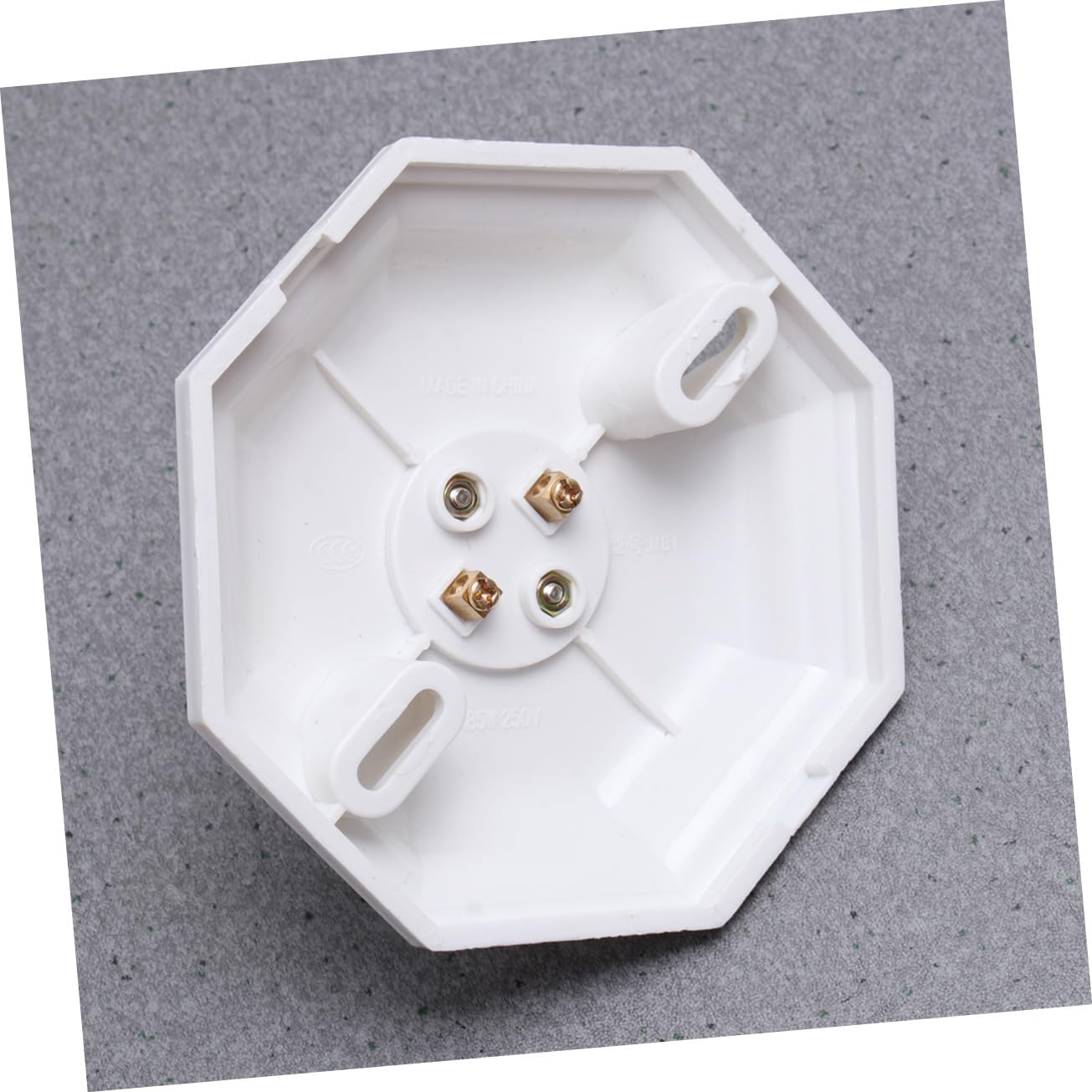 Angoily 12pcs White Screw Lamp Holder Octagonal Body Sturdy for Indoor Outdoor Easy to Install Enhance Your Decor