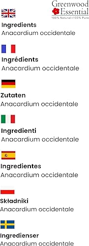 Miniatura 8 de Greenwood Essential Aceite puro de anacardo (Anacardium occidentale) con cuentagotas de vidrio 0.5 fl oz (0.50 oz)