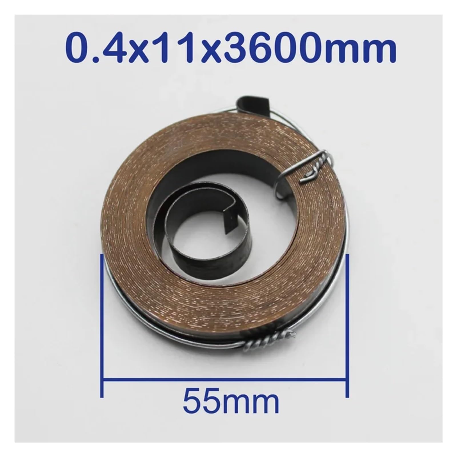 Sprężyna powrotna do wiertarki kolumnowej sprężyny o stałej sile ze spiralą płaską (0,4 x 11 x 3600 mm, 1 szt.)