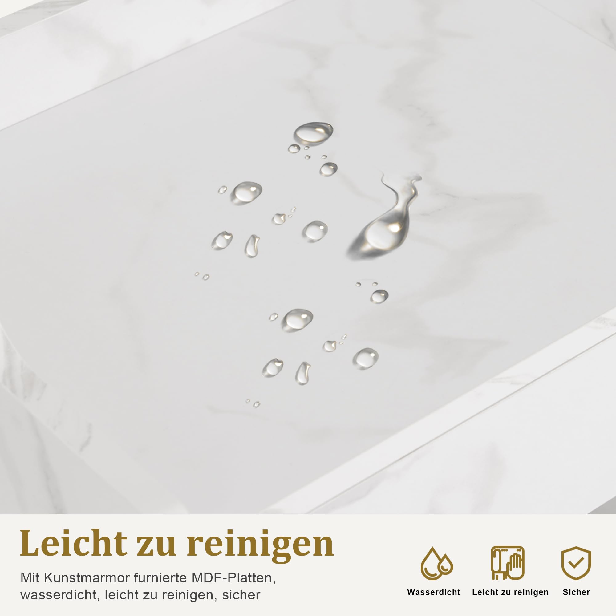 M MCombo Servierwagen mit Rollen & 4 Schubladen, Rollwagen Friseurwagen Weiß, Salon Trolley 30x40x86,5 cm